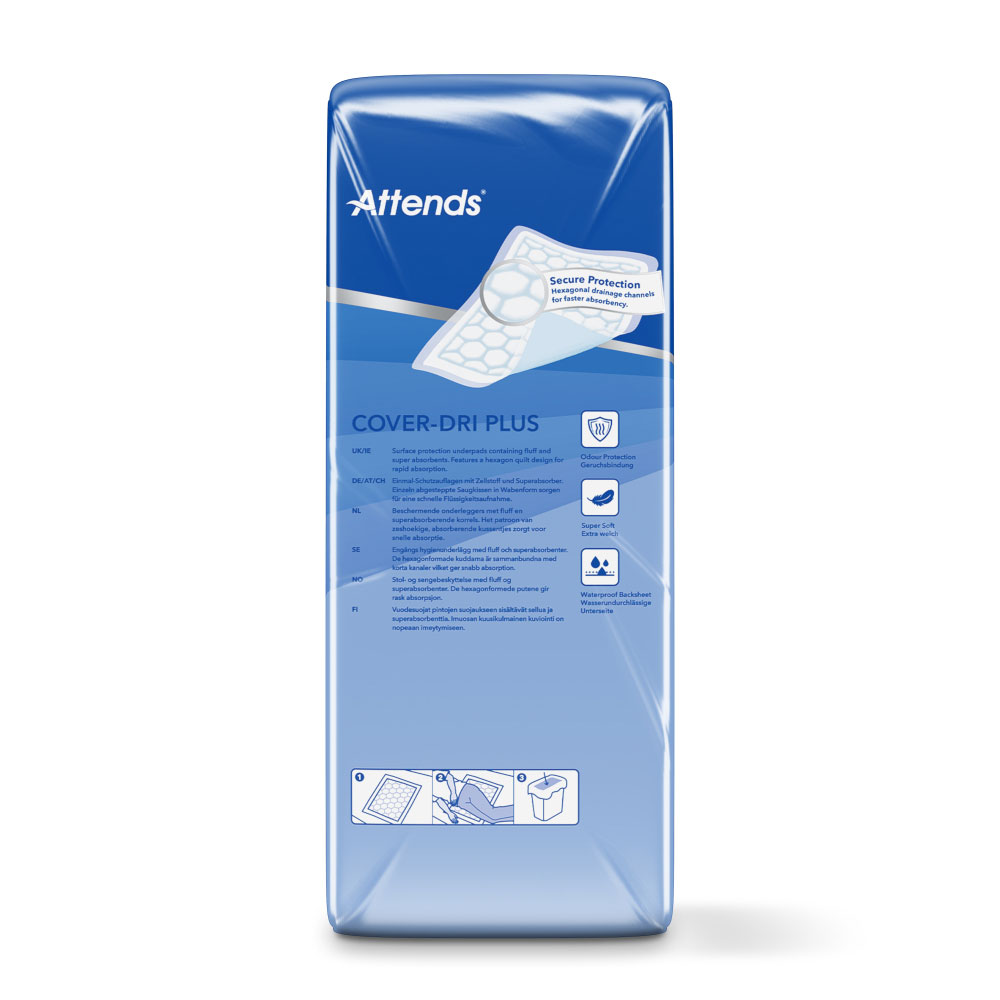 ATTENDS Cover-Dri Plus - Bettschutzeinlagen 60 x 90cm (200 Stück)