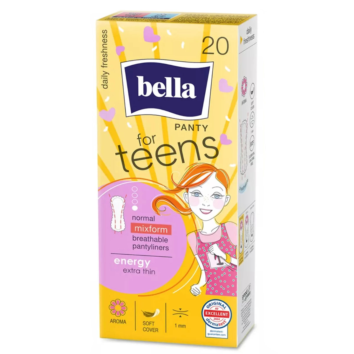 Bella für Teens Slipeinlagen (ENERGY) - 20 Stück Pack