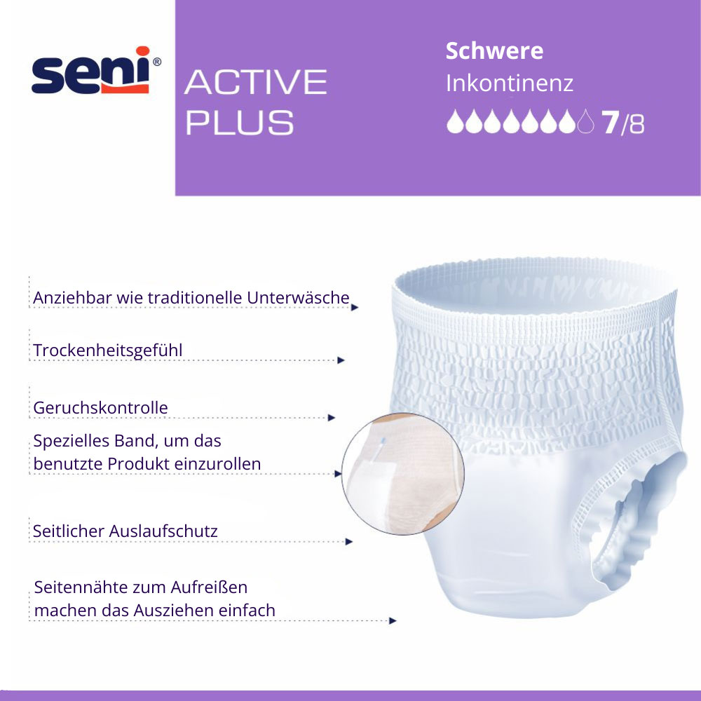SENI Active PLUS XXL Pants - Inkontinenzpants | 6x10 (60) St. Karton