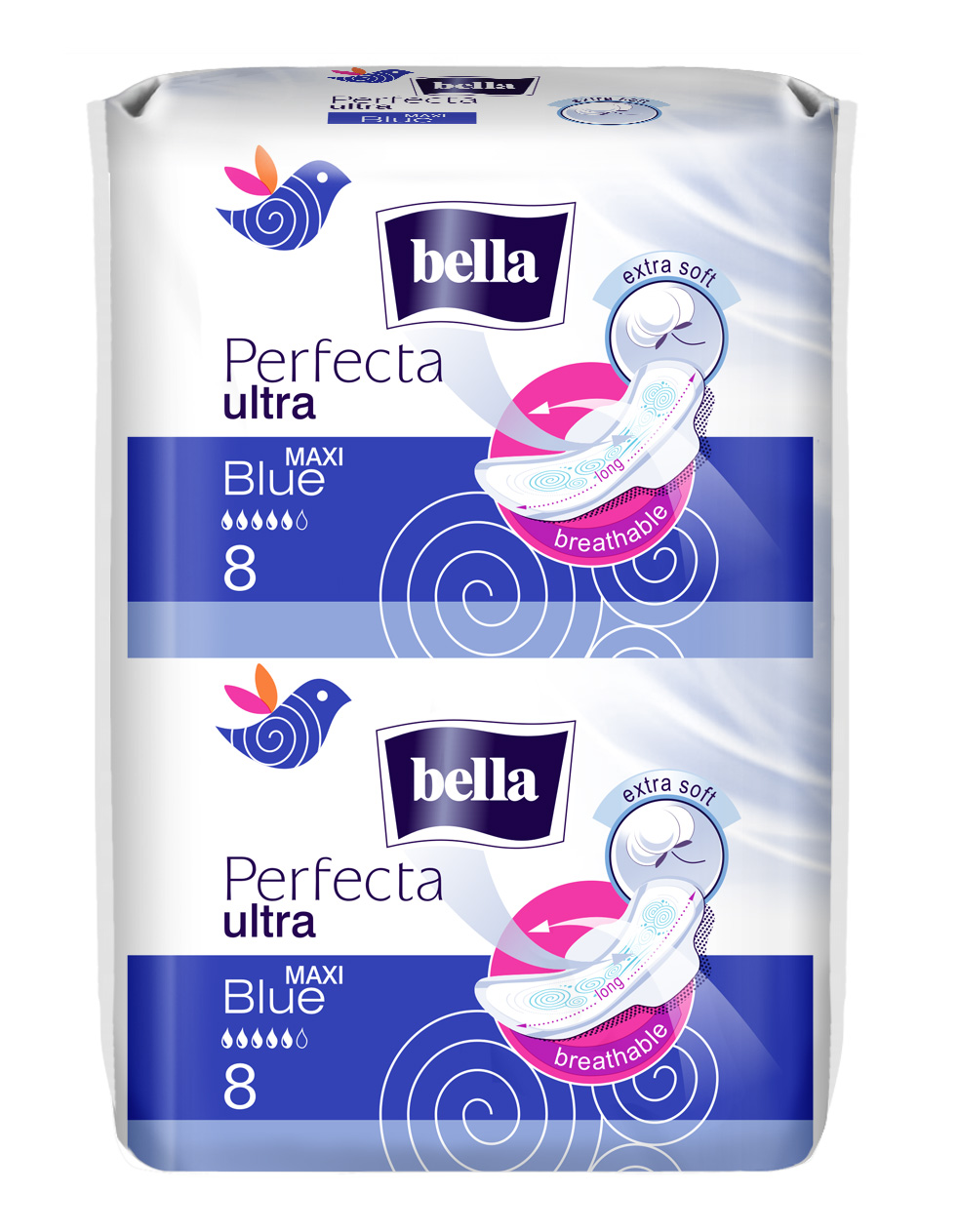 Bella Perfecta Ultra Binden MAXI BLUE mit Flügel - extra Soft - 16 Stück