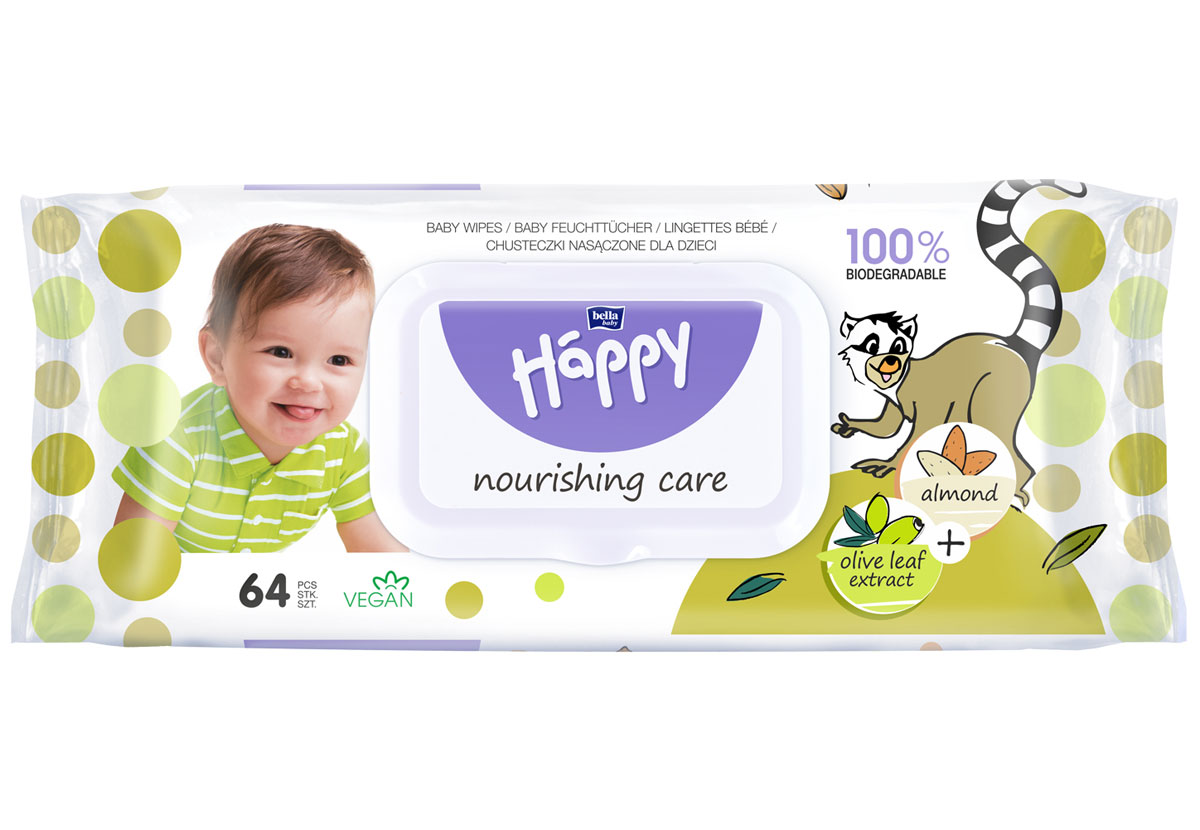 Bella Happy Feuchttücher - Mandel & Olive mit Klickverschluss