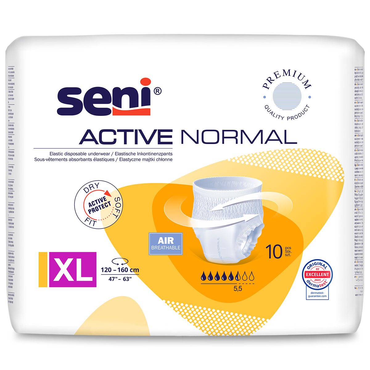 SENI Active NORMAL Inkontinenzslip EXTRA LARGE - 10 Stück Packung