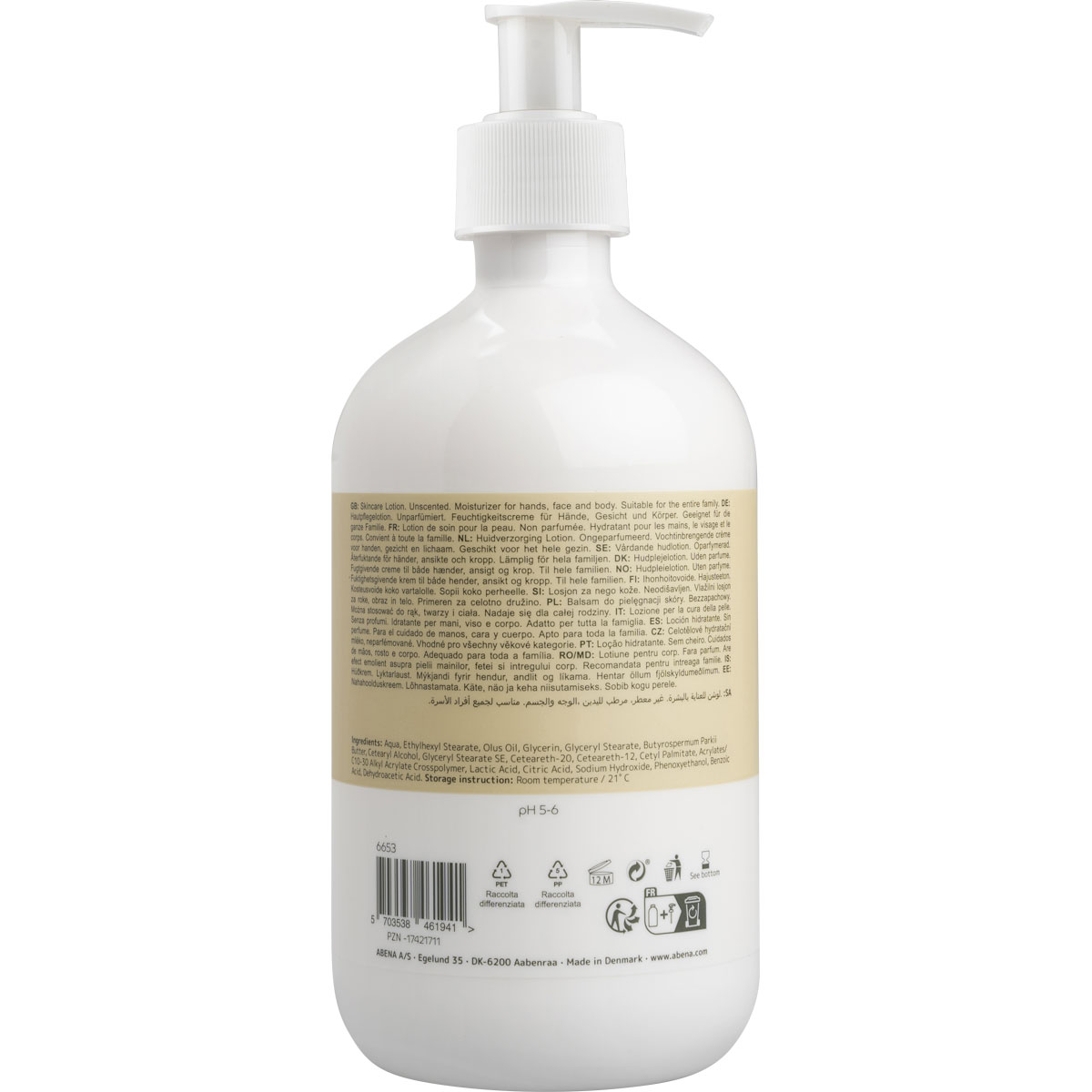 ABENA parfümfreie Hautpflegelotion - 500 ml Flasche