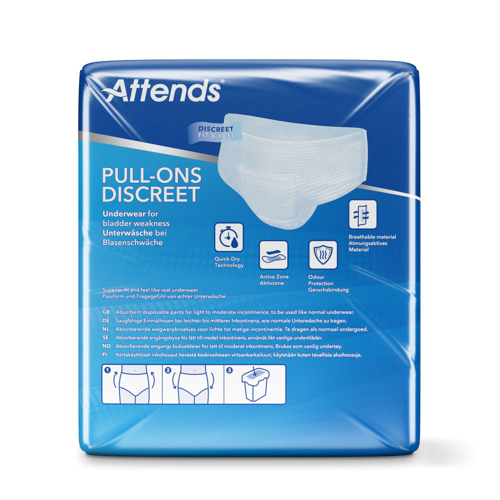 ATTENDS Pull-Ons Discreet Underwear 3 - Medium (M) - 6x10 Stück