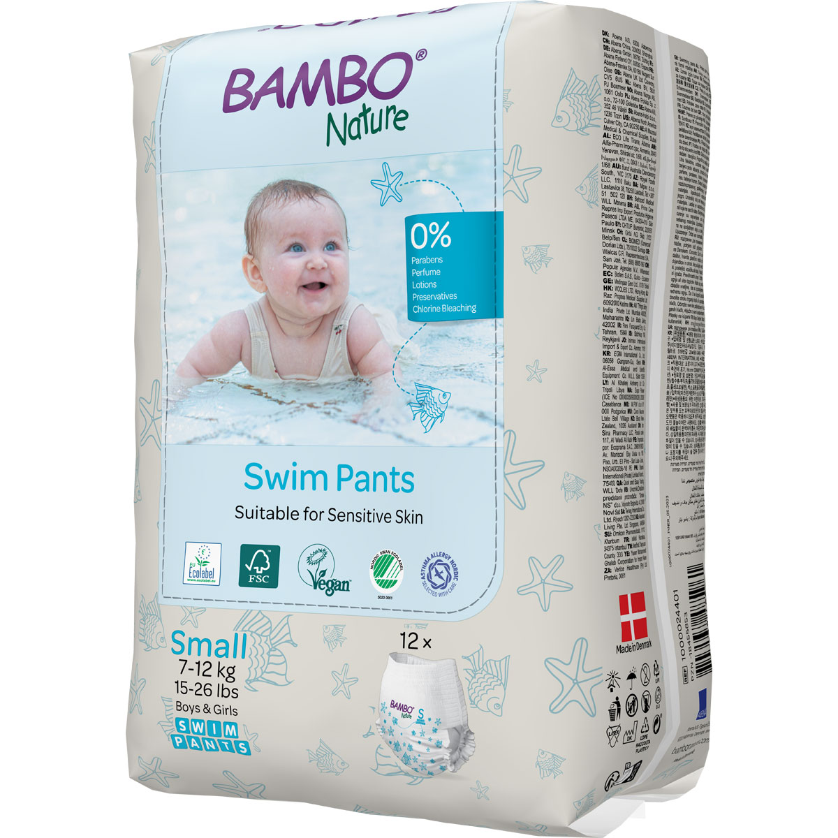 Bambo Nature Schwimmwindeln für Kinder Gr. S - 12 Stück Pack