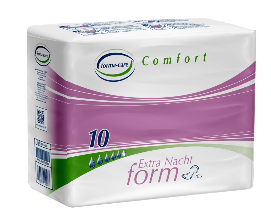 Forma-Care Form Comfort EXTRA NACHT - anatomische Vorlagen - 4x20 (80) St. Karton