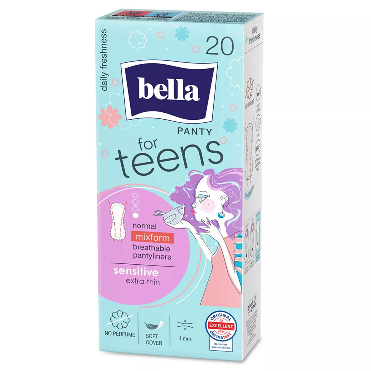 Bella für Teens Slipeinlagen (SENSITIVE) - 20 Stück Pack