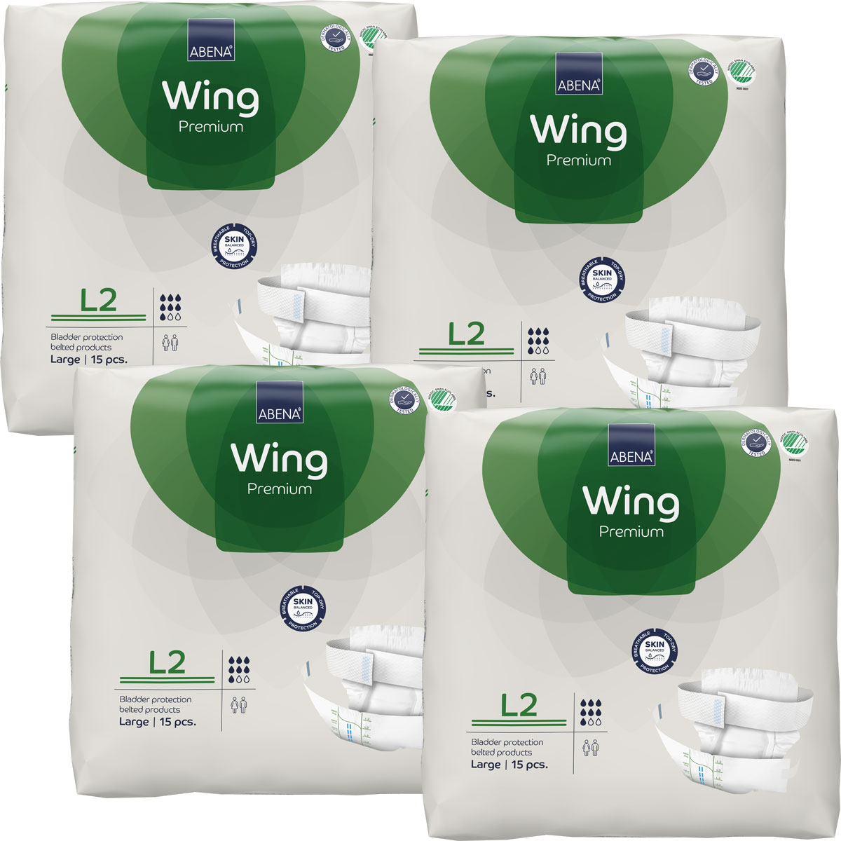 ABENA WING Large L2 - Inkontinenz-Vorlage mit Gürtel - 4x15 Stück