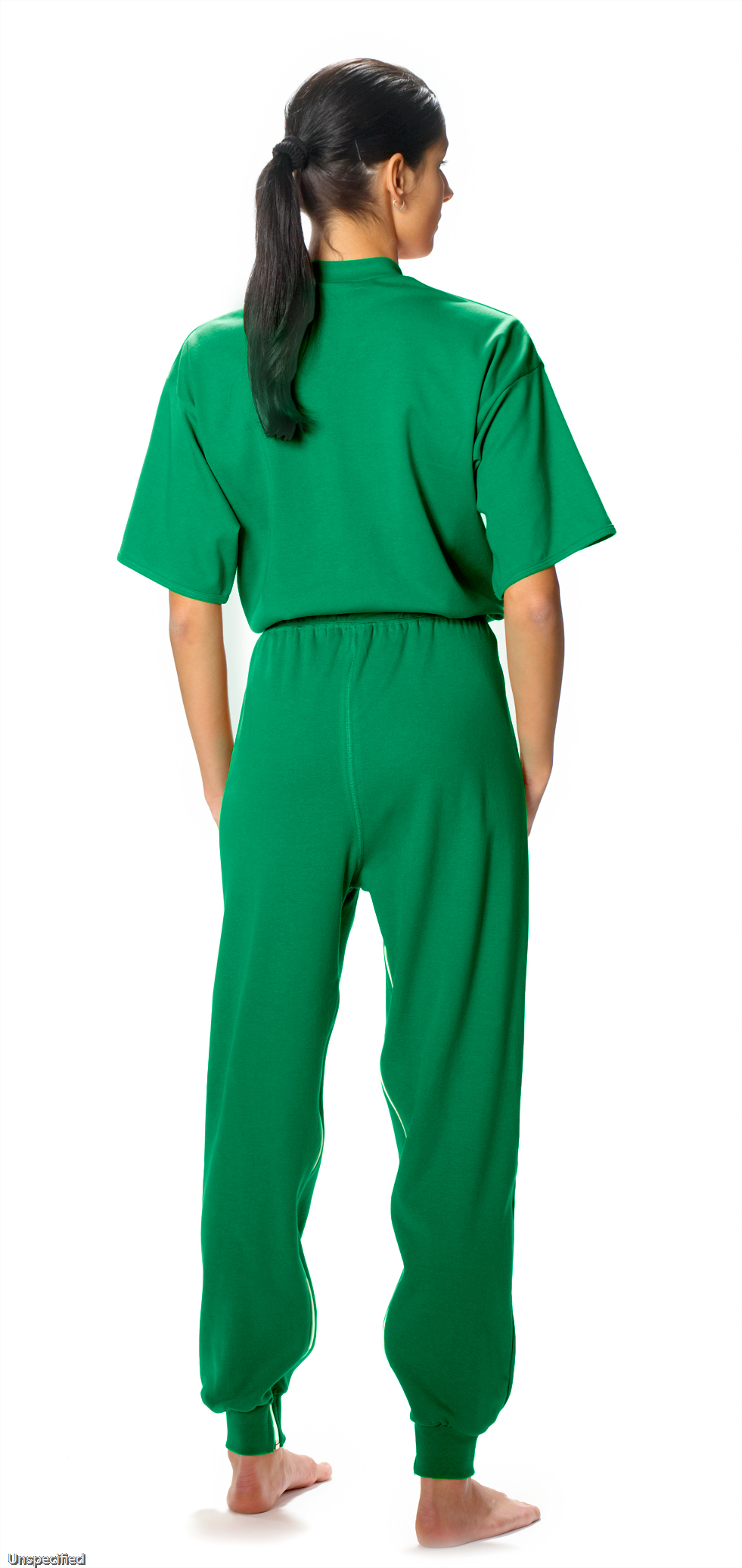 CAREWEAR Pflegeoverall 8015, lange Beine und kurzem Arm, unisex mit Beinreißverschluss S natur