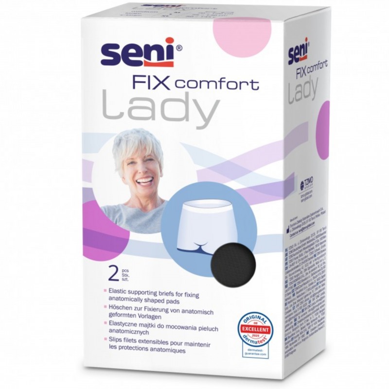 SENI FIX Comfort LADY - Fixierhosen in Schwarz & Nude - 2 Stück Pack M | L | XL