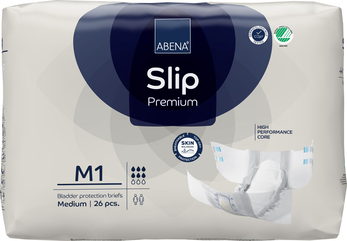 ABENA Slip Premium Gr. M1 - atmungsaktive Windeln  (26 St. Einzelpack)