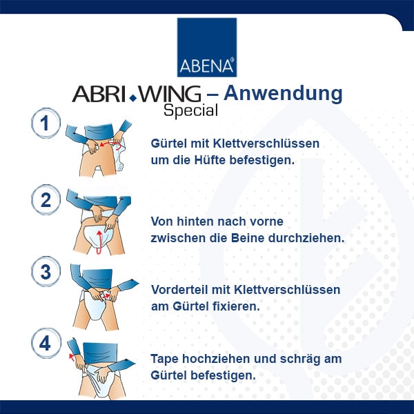 ABENA WING Large L2 - Inkontinenz-Vorlage mit Gürtel - 4x15 Stück