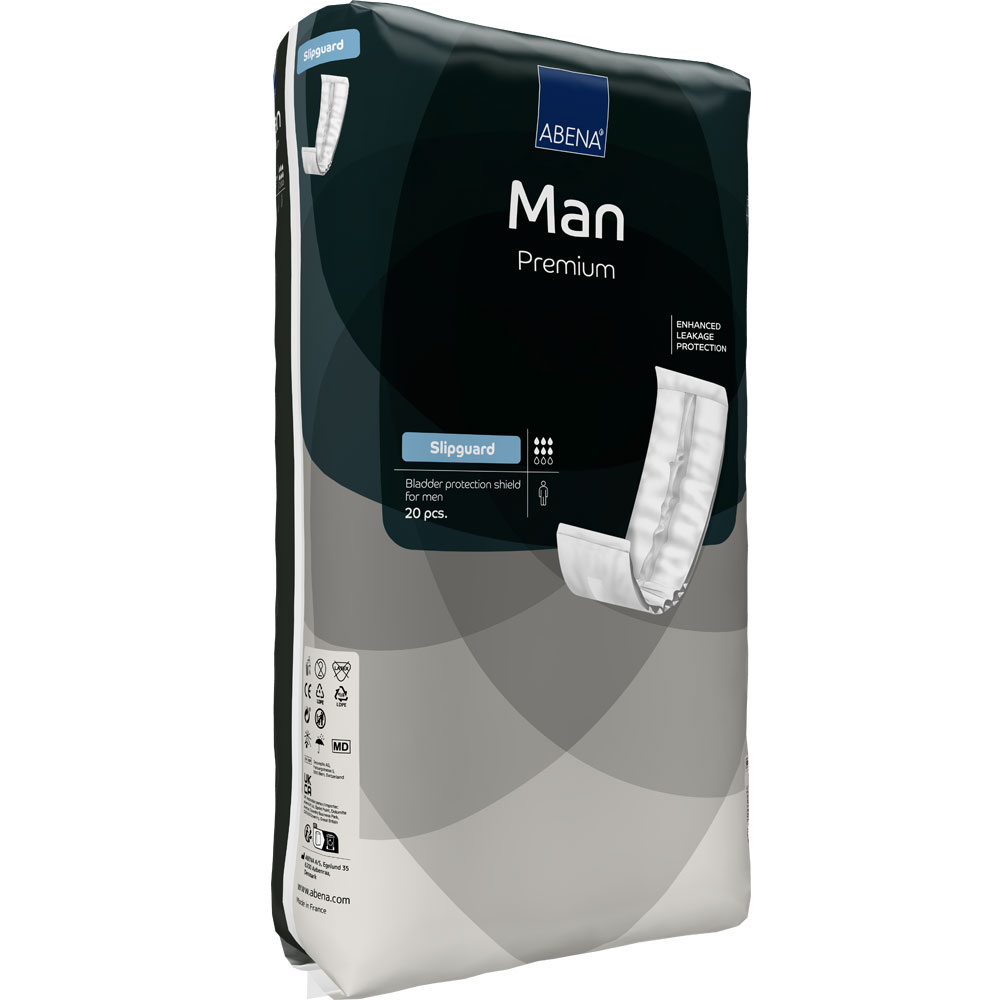 ABENA MAN SLIPGUARD Premium Herrenvorlagen - 900ml (20 St. Packung)