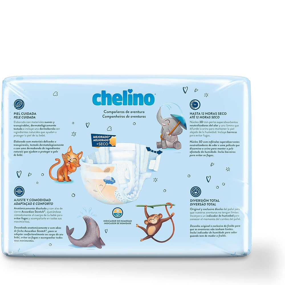 Chelino Design- Windeln (T3) MIDI 4-10kg (6x36) Stück Vorteilspack