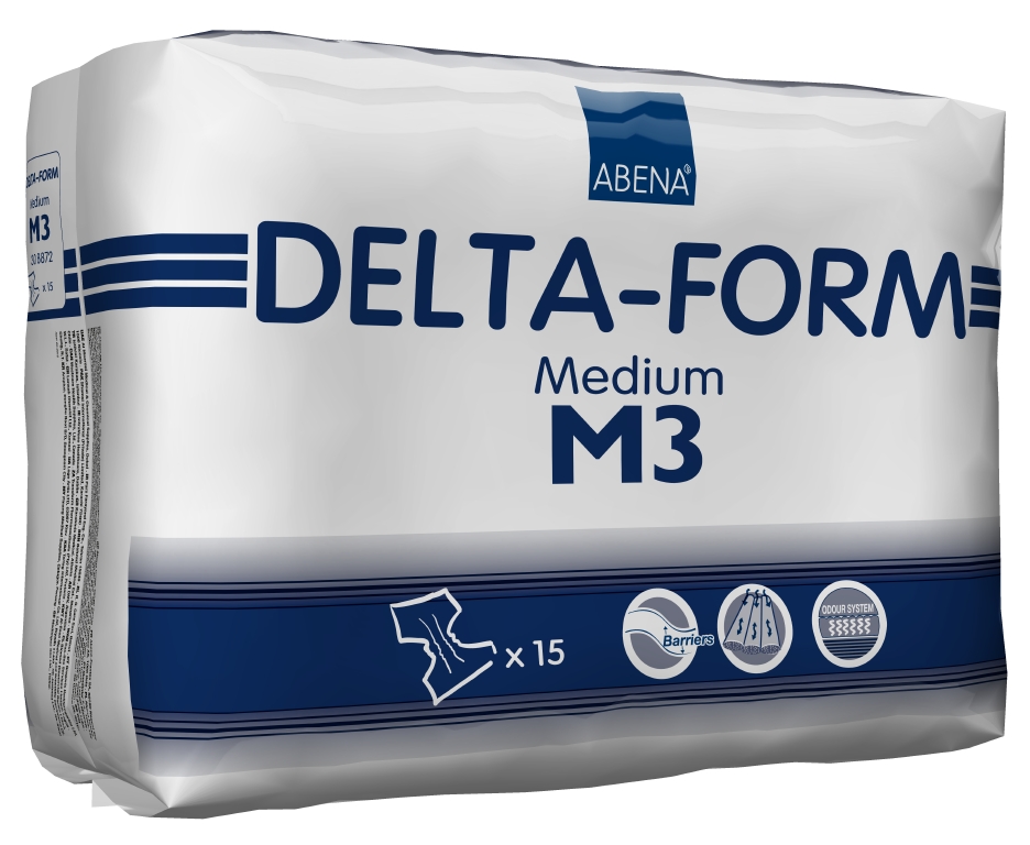 DELTA-Form Gr. Medium M3, Inkontinenzwindeln, höchste Saugstärke - 15 St. Packung