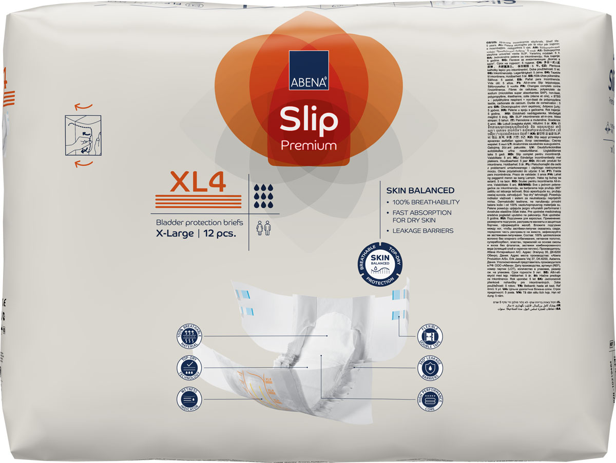 ABENA Slip Premium Gr. XL4 - extra saugstarke Windeln  (12 St. Einzelpack)