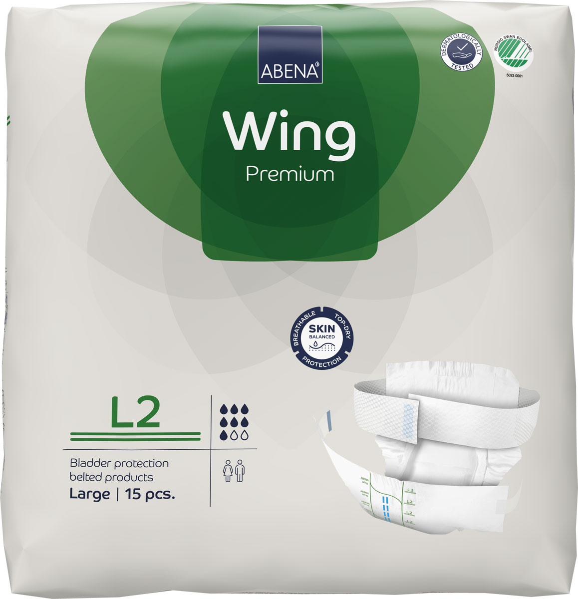 ABENA WING Large L2 - Inkontinenz-Vorlage mit Gürtel - 4x15 Stück