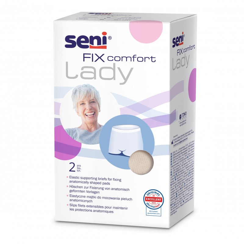 SENI FIX Comfort LADY - Fixierhosen in Schwarz & Nude - 2 Stück Pack M | L | XL