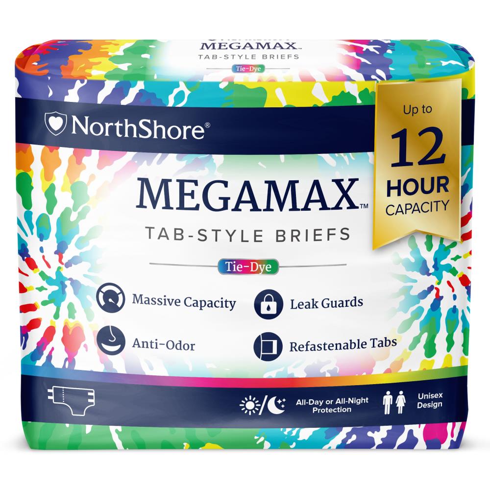 NorthShore MEGAMAX TIE-DYE Windeln - 10 St. Beutel - Large (L)