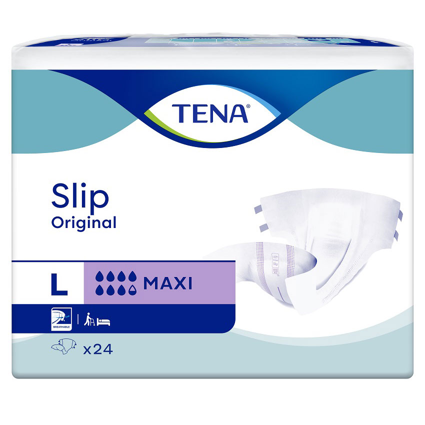 TENA Slip ORIGINAL MAXI - saugstarke Windeln - Gr. Large - (3x24) 72 Stück Karton